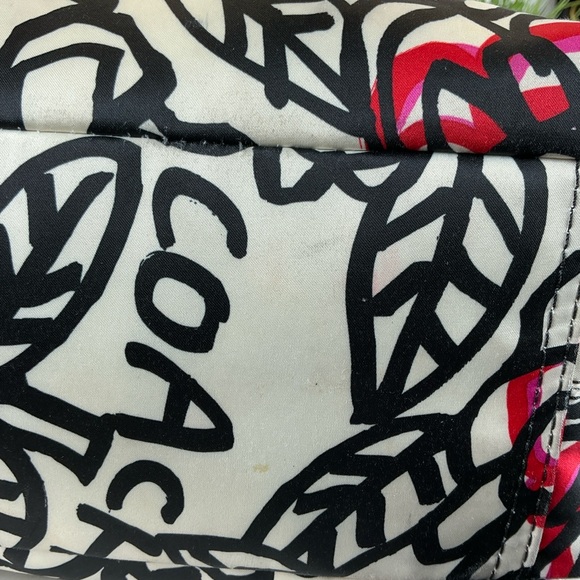 Coach Y2K Poppy Graffiti‎ Daisy Floral Hand Tote Crossbody Satin Bag - Picture 12 of 13